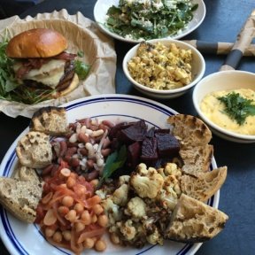 Gluten-free dinner spread from The Kitchen Next Door